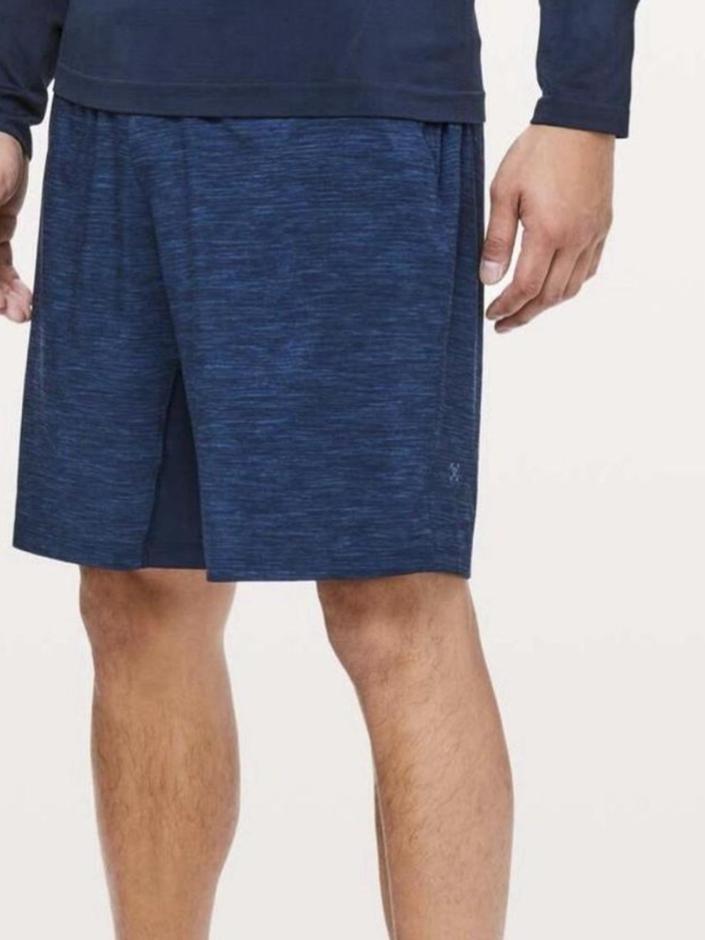 lululemon athletica Men's Heathered Navy Athletic Shorts